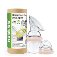 KOMPLET SILIKONSKA PRSNA ČRPALKA & STEKLENIČKA 3. GENERACIJE 160 ml (MARELIČNA) POŠKODOVANA EMBALAŽA