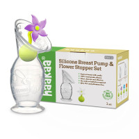 SET SILIKONSKA PRSNA ČRPALKA 2. GENERACIJE 100 ml IN POKROVČEK ROŽICA (VIJOLIČNA)- POŠKODOVANA EMBALAŽA