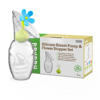 SET SILIKONSKA PRSNA ČRPALKA 1. GENERACIJE IN POKROVČEK ROŽICA (MODRA)- POŠKODOVANA EMBALAŽA