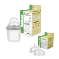 Komplet Silikonske Stekleničke 160 ml + Silikonska cuclja (3-6m in 6+m)