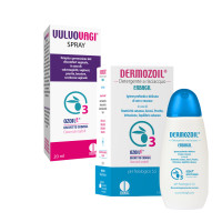 VULVOVAGI pršilo 20 ml + DERMOZOIL čistilno sredstvo 150ml - Komplet za celovito intimno nego 